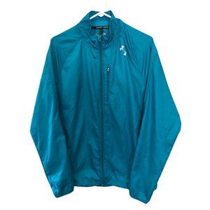 Under Armour UltraLite Packable Blue Escape Wind &Water Running Jacket‎ Mens L